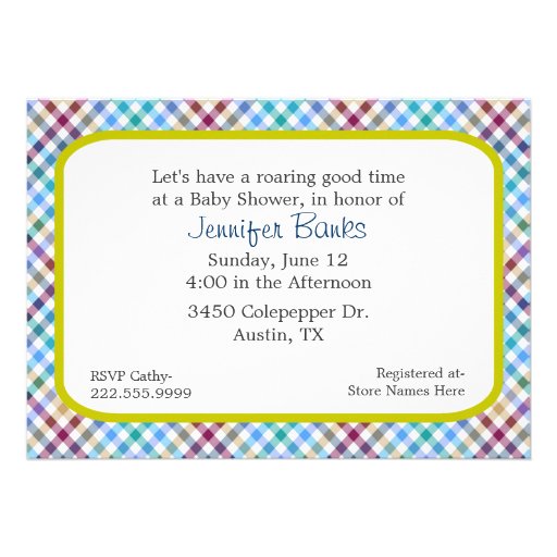 Cute Dinosaur Baby Shower Invitation