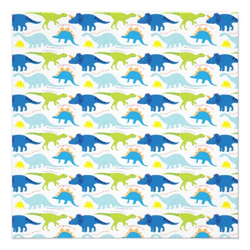 Cute Dinosaur Birthday Party Invitation Templates