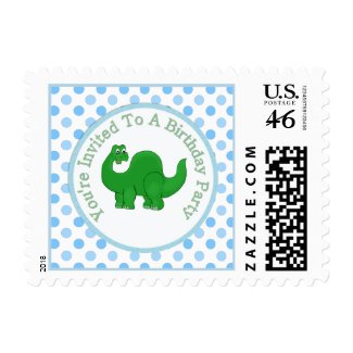 Cute Dinosaur : Birthday Party Postage zazzle_stamp