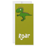 Cute Dinosaur Bookmark Personalized Rack Card