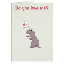 Cute Dinosaur Do You Love Me cards