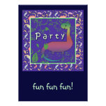Cute Dinosaur Kids Birthday Party Invitations