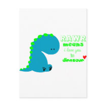 Cute Dinosaur RAWR Postcards