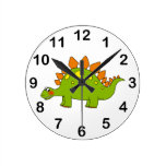Cute dinosaur - stegosaurus wallclocks