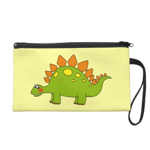Cute dinosaur - stegosaurus wristlet purse