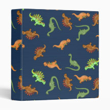 Cute Dinosaurs Pattern Binders