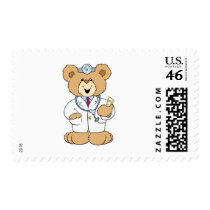 Cute Doctor Teddy Bear Postage Stamps