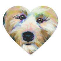 Cute dog adorable face fun colorful art painting stickers