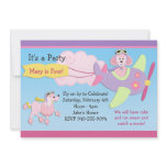 Cute Dog and Plane Birthday Party Invitation