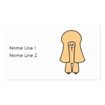 Cute Dog. Apricot Toy Poodle / Miniature Poodle. Business Cards