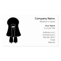 Cute Dog. Black Toy Poodle / Miniature Poodle. Business Card Templates