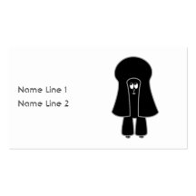 Cute Dog. Black Toy Poodle / Miniature Poodle. Business Card