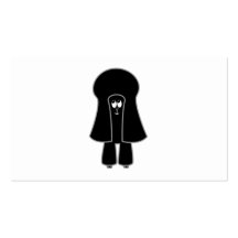 Cute Dog. Black Toy Poodle / Miniature Poodle. Business Cards