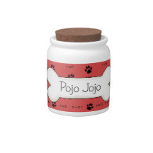 Cute Dog Bone Treat Jar Candy Dish