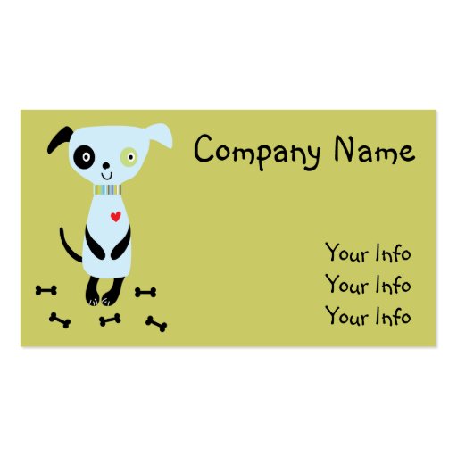 Cute Dog Business Cards (front side)
