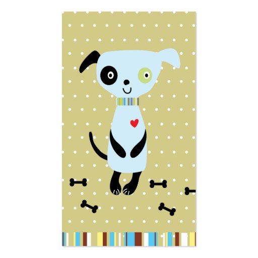 Cute Dog Business Cards (back side)