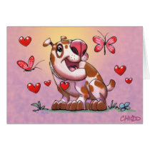 Cute Dog Card cards
