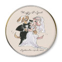 Cute Dog Cartoons Wedding Save the Date Magnets