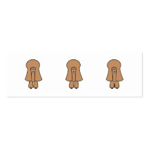 Cute Dog. Chocolate Brown Miniature / Toy Poodle. Business Card