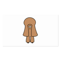 Cute Dog. Chocolate Brown Miniature / Toy Poodle. Business Card Template