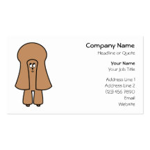 Cute Dog. Chocolate Brown Miniature / Toy Poodle. Business Card Templates