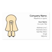 Cute Dog. Cream Toy Poodle / Miniature Poodle. Business Card