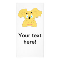 Cute dog illustration photo card template