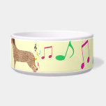 Cute Dog Music Dog Food Bowls