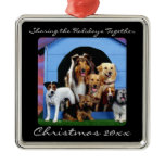 Cute Dog Pack Family Pet Personalized Ornaments