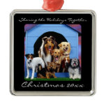 Cute Dog Pack Family Pet Personalized Ornaments ornaments