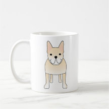 Cute Dog. Pale Cream French Bulldog. Mugs