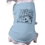 Cute Dog shirt with graffiti sketch