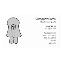 Cute Dog. Silver Gray Toy / Miniature Poodle. Business Cards