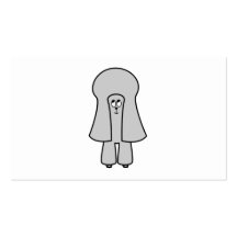 Cute Dog. Silver Gray Toy / Miniature Poodle. Business Card