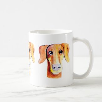 Cute dog watercolor portrait coffee mugs