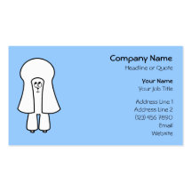 Cute Dog. White Toy Poodle / Miniature Poodle. Business Card Templates