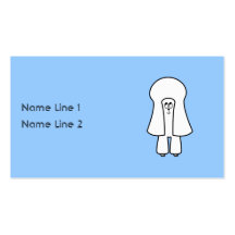 Cute Dog. White Toy Poodle / Miniature Poodle. Business Card Template
