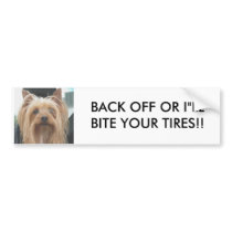 Cute Doggie BACK OFF Bumper Sticker bumper stickers