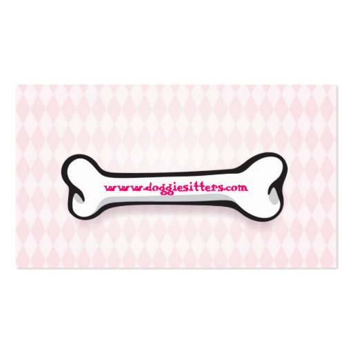 Cute Doggie Business Cards- pink (back side)