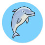 Cute dolphin round stickers