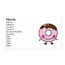 Cute donut (doughnut) business cards