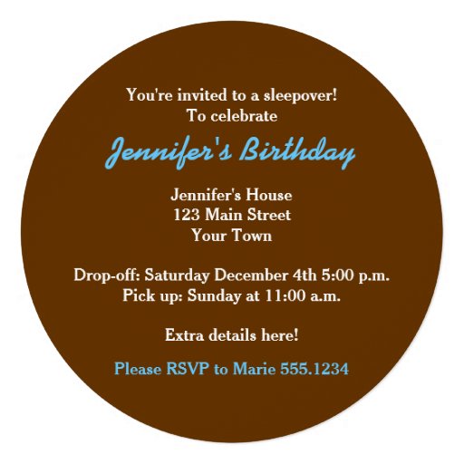 Cute Donut Sleepover Birthday Invitation