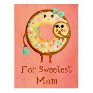 Cute Donut's Mother Love Postcard