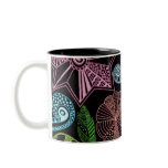cute doodle flowers mugs