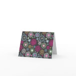 Cute doodle flowers note card