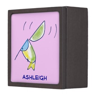 Cute Doodle Hummingbird Trinket Box
