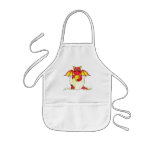 Cute Dragon Baby in Cracked Egg - Red / Yellow Aprons