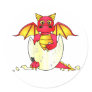 Cute Dragon Baby in Cracked Egg - Red / Yellow Stickers