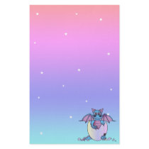 Cute Dragon Baby in Cracked Egg Stationery