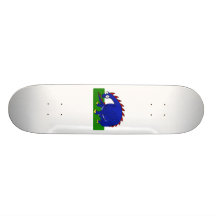 Cute Dragon Blue Skate Board